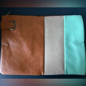 Trendy Brown, Cream, and Mint Women's Bag
